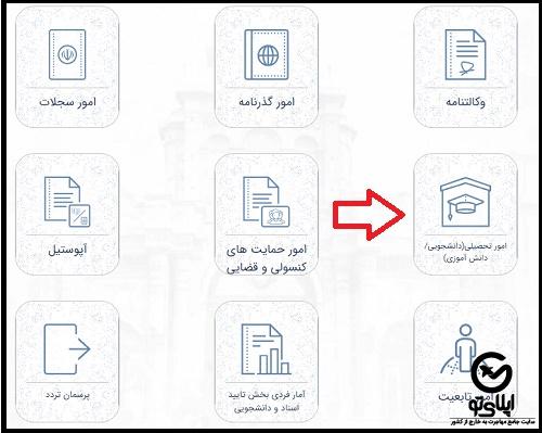 ورود به سایت میخک امور خارجه